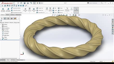 solidworks twist along path